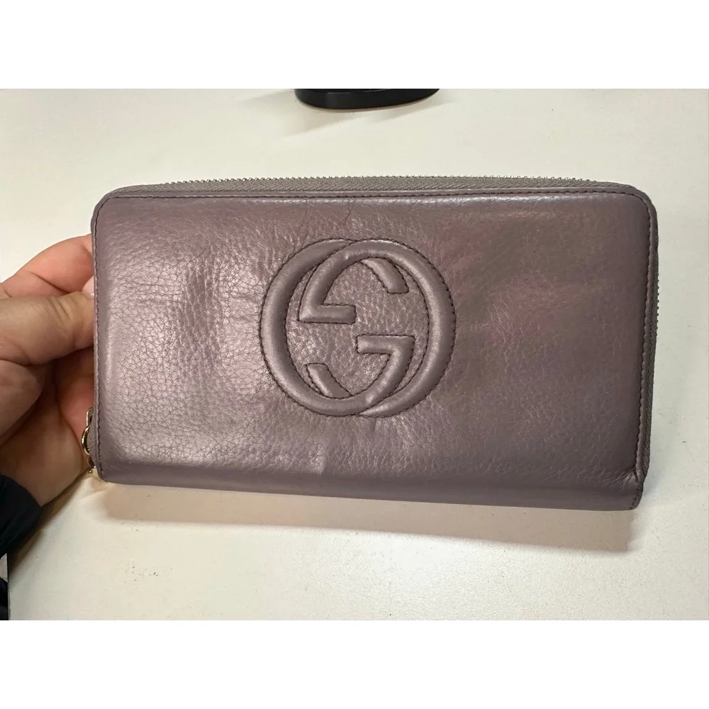 Gucci Zip Around Wallet Purple/Gray One Size